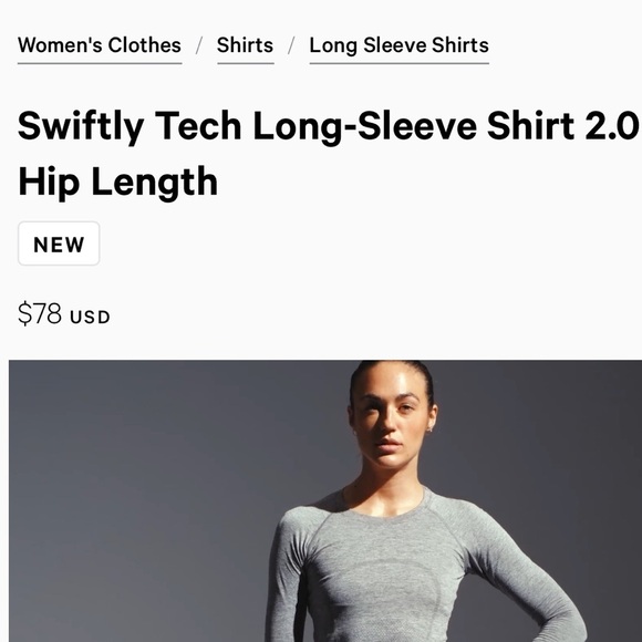 NWOT Lululemon Swiftly Tech Long Sleeve Crew Heathered Bordeaux Color Size 6 - Picture 11 of 12